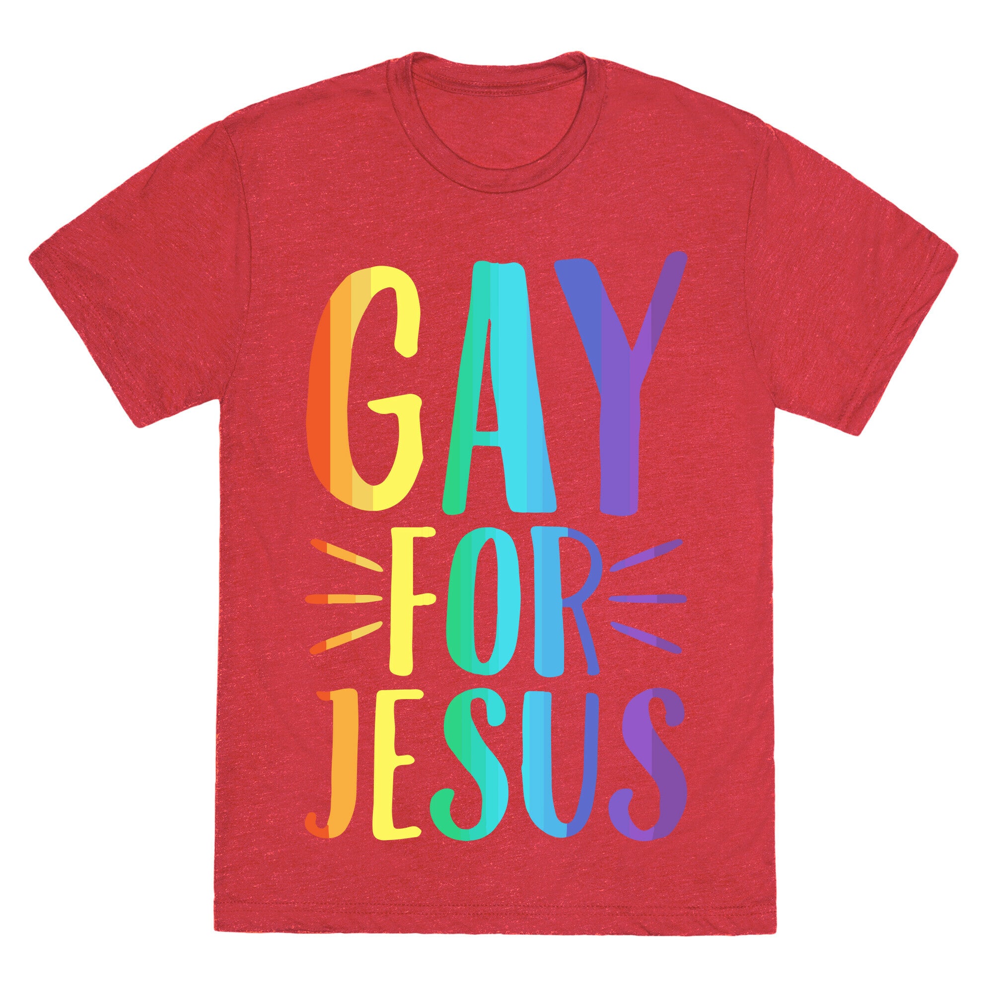 Gay For Jesus White Print Unisex Triblend Tee